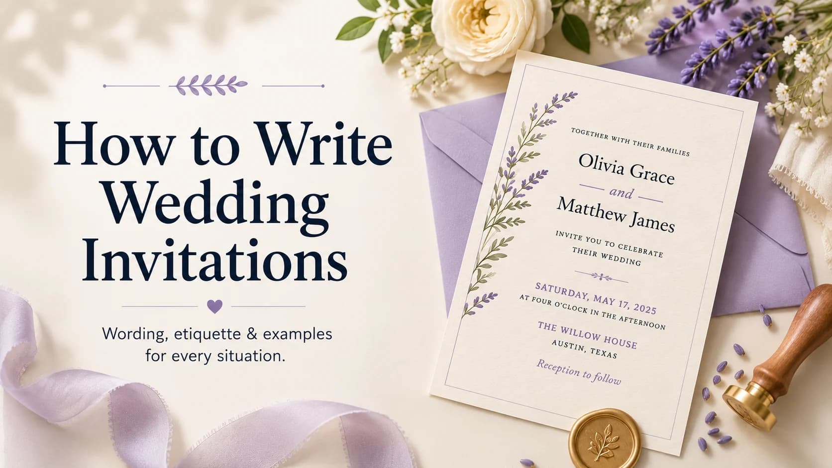 How to write wedding invitations — wording, etiquette and examples
