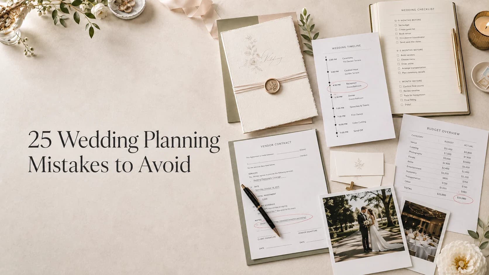 25 wedding planning mistakes to avoid, and how to fix them