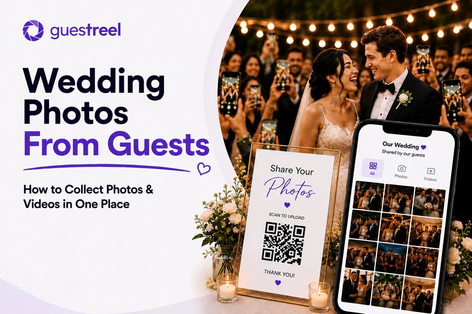 Collecting wedding photos and videos from guests in one place