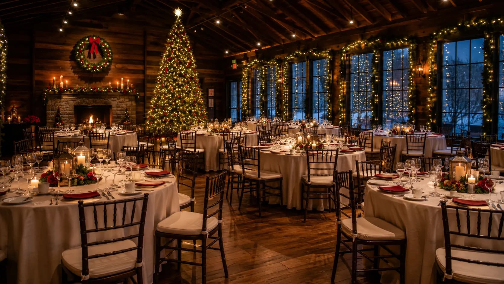 Getting the Christmas celebration ready before guests arrive