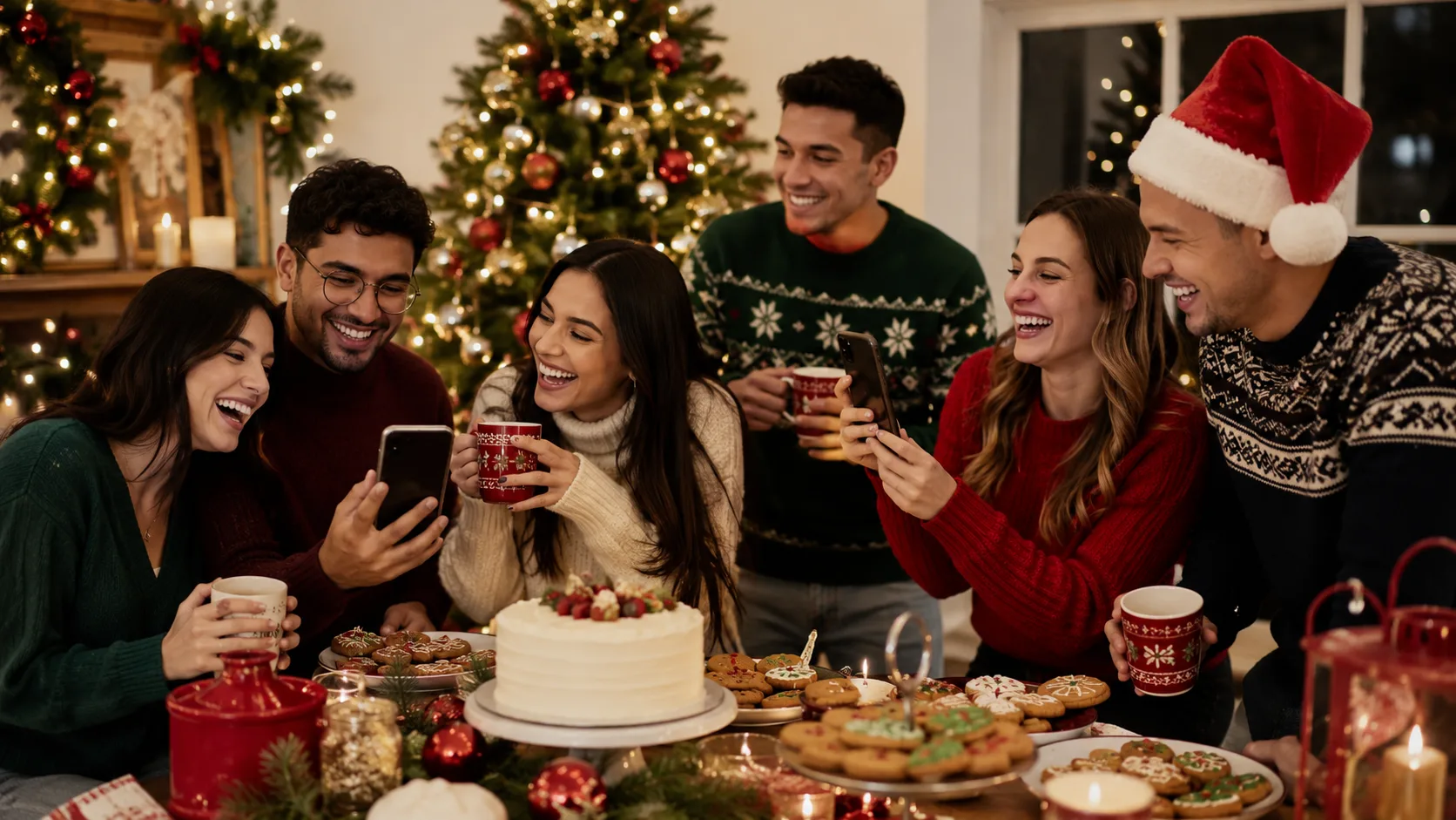 Collage of guest Christmas photos in one gallery