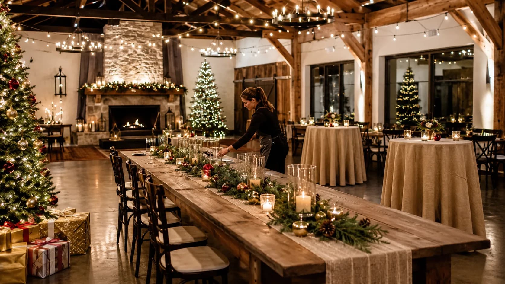 Christmas event setup