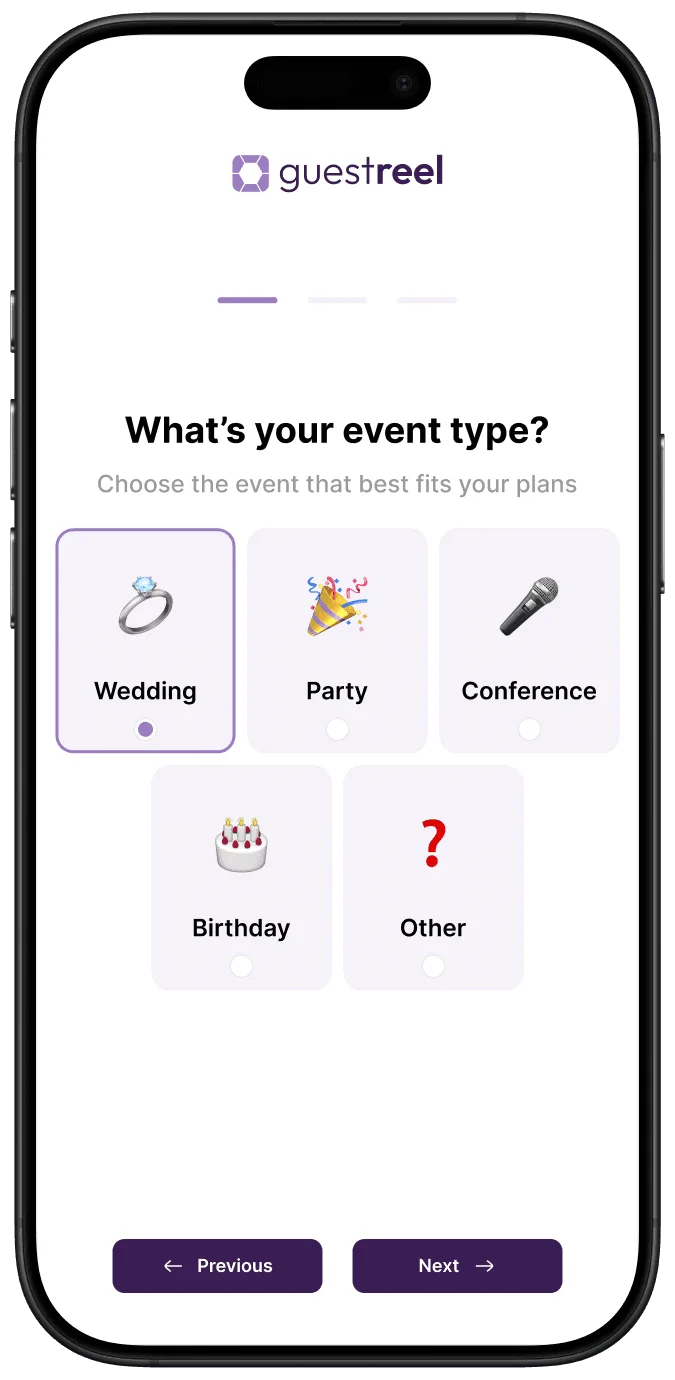 Mobile party page preview