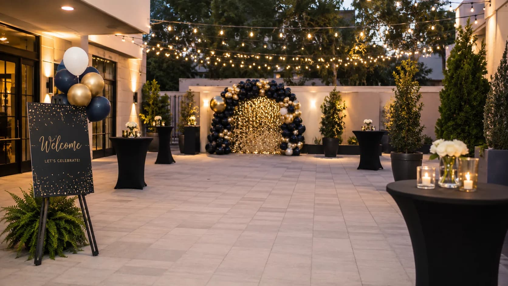 Getting the graduation celebration ready before guests arrive