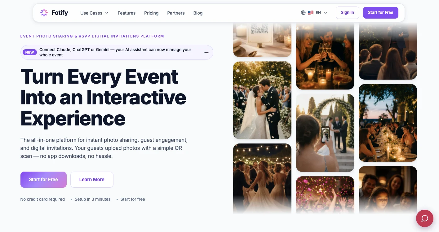 Fotify event photo sharing app live display