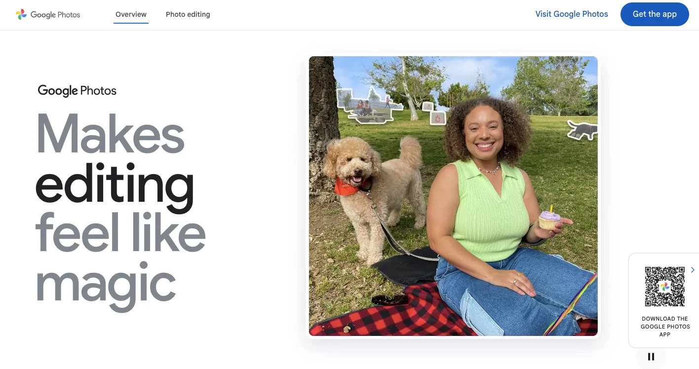 Google Photos collaborative album with QR sharing
